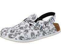 Kay Clogs Work Shoes Women Supergrip Paisley Black/White