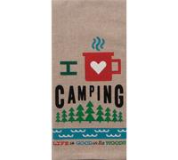 KAY DEE DESI Love Camping Chambray Tea Towel