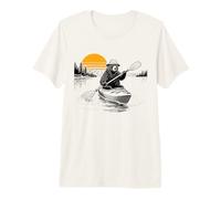 Kayak Bear Retro Sunset Canoa per Bambini all'aperto Maglietta Premium