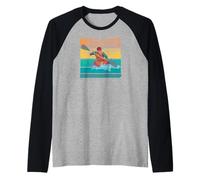 Kayak Canoa Rafting Giochi Bianco Sport Acquatici Paddle Kayaker Maglia con Maniche Raglan