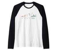 Kayak Canoa Rafting PAGAIA Vintage Kayaker Weekend Kayak Maglia con Maniche Raglan
