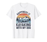 Kayak Con Cane Lago Fiume Natura Serenità Maglietta