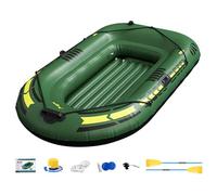 Kayak da pesca - Kayak gonfiabile | Barca gonfiabile di escursione | Barca da pesca pieghevole | Barca portatile, kayak durevole con pagaia, design stabile con pompa, acqua di acqua