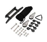 Kayak Deck Rigging Kit - Heavy Duty Kayak Stability Accessory Set, Ring Pad Eyes Mounting Hardware, Rope Cleat Fastening Components, 30 Feet Marine Grade Paracord System | Secure Gear Organization Dur