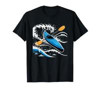 Kayak di Mare Onda Lunga Oceanica Pagaiatore Costiero Maglietta
