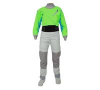 Kayak Dry Suit Per Gli Uomini Muta stagna in lattice da donna, in tessuto impermeabile, for kayak, surf, rafting, immersioni, sport e tempo libero, a 3 strati(Green,XLS)