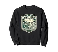 Kayak Fishing Guild Piccola Barca Big Fish Vintage Badge Felpa