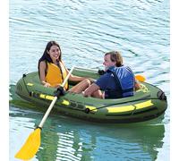 Kayak gonfiabile, canoa, barca da pesca, barca gonfiabile pieghevole spessa e resistente, barca ad aria compressa, barca da surf e rafting per 2 persone, per attività acquatiche all'aperto e feste in