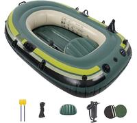 Kayak gonfiabile for 2 persone, kayak gonfiabile con pompa in corda, zattera con pagaia, barca da pesca portatile