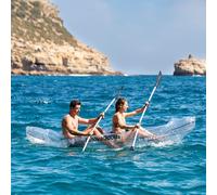 KAYAK GONFIABILE TRASPARENTE CON ACCESSORI 2 POSTI LEGGERO E RESISTENTE