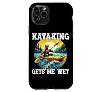 Kayak mi fa bagnare amante del kayak retrò canottaggio Kayaker Lago Custodia per iPhone 11 Pro