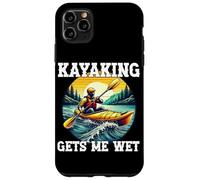 Kayak mi fa bagnare amante del kayak retrò canottaggio Kayaker Lago Custodia per iPhone 11 Pro Max