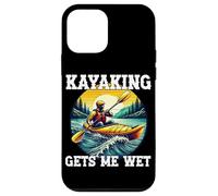 Kayak mi fa bagnare amante del kayak retrò canottaggio Kayaker Lago Custodia per iPhone 12 mini