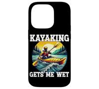 Kayak mi fa bagnare amante del kayak retrò canottaggio Kayaker Lago Custodia per iPhone 14 Pro