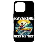 Kayak mi fa bagnare amante del kayak retrò canottaggio Kayaker Lago Custodia per iPhone 16 Pro