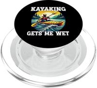 Kayak mi fa bagnare amante del kayak retrò canottaggio Kayaker Lago PopSockets PopGrip per MagSafe