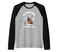 Kayak Mi Fa bagnare Kayak River Divertente Canoa Barca a Remi Maglia con Maniche Raglan