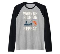 Kayak Pesca Vita Angler Orgoglio Pesce su avventura all'aperto Maglia con Maniche Raglan