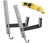 Kayak Rack for Garage - Massive 200Lbs Heavy Duty Load Capacity, dul Hook Wall Mounted Brackets, 38x42cm Frame Tube Width Volume, Rust Proof Industrial Grade Metal Alloy Build - for Indoor Outdoor Fe