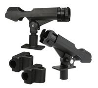 Kayak Rod Holder, 2 Pack Adjustable Plastic Fishing Rod Holder with Combo Mount for Boat, Mount in 3 Different WaysKayak