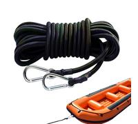 Kayak Tow Rope, Elastic Water Cord, Stretchable Marine Line, Black, Tension Design, Quick Attach Hook System, Ideale per Boating Equipment, Fishing Trips, Yacht Use, Sea Boarding, River Campeggio
