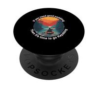 Kayak Vintage Retro Montagne Canoa Kayak Kayak Kayaker PopSockets PopGrip Adesivo