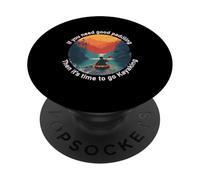 Kayak Vintage Retro Montagne Canoa Kayak Kayak Kayaker PopSockets PopGrip Adesivo