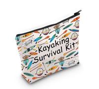 Kayaker Kayak Amante Regalo Kayak Kit di Sopravvivenza Regalo Kayak Borsa Cosmetica Spiaggia Kayak Canoa Amante Makeup Bag, Kayak Survival Regno Unito, 0