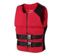 Kayaking Vest Adjustable Neoprene Swim Aid High Buoyancy Kayaking Vest Safety Strap for Fishing Surfing Swimming Water Sports Boating Canoeing Outdoor Safety Gear Equipment(Red,L)