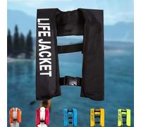 Kayaking Vest Manual Inflatable for Adults and Children, Buoyancy Aid for Kayaking Paddleboarding Fishing Surfing Snorkeling Rafting Swimming Boating Water Safety(Black)