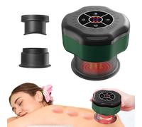 Kayaoyo - Set di coppettazioni elettriche, massaggiatore a coppetta, regolabile a 12 marce, con funzione di coppettazione e funzione di calore, contemporaneamente con funzione di sfiato a un pulsante