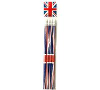 Kaybeck Stores, confezione da 16 matite con gomma con la bandiera del Regno Unito Union Jack, souvenir da collezione Confezione originale