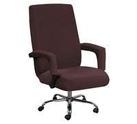 KAYBTNT Copri Sedia da Ufficio, Coprisedia Ufficio Elasticizzato Universali con Copri Braccioli, Copertura da Ufficio Computer Ergonomico, Fodera Sedia Ufficio Schienale Alto,Cioccolato,Large