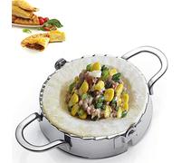 KAYCROWN Pressa Empanada, in acciaio inox, a forma di ravioli, Pierogi Dumpling Maker wrapper per pasticceria, accessori da cucina (XL: 15,2 cm)