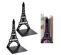 KAYEF 2 pezzi fermalibri, fermalibri in metallo nero, fermalibri per librerie, fermalibri neri, fermalibri in metallo per librerie, fermalibri per scuole, uffici (piloni)