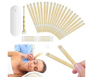 KAYEF 20 pezzi di candela per la rimozione del cerume Kit di candele per le orecchie, candela per il cerume, candela per la pulizia delle orecchie, candela per la pulizia delle orecchie