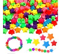 KAYEF 500 perline colorate plastica grande, perline plastica grande, braccialetto di perline acriliche multicolore, gioielli che fanno perline artigianali regalo di Natale San Valentino