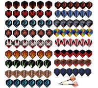 KAYEF accessori freccette professionali, 102 pezzi ali freccette, freccette di forma standard e ali freccette rigide, punte freccette plastica accessori freccette