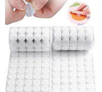 KAYEF Adesivi RotondiPer Monete 20mm, 500 Pezzi Punti diColla Autoadesivi Rotondi, Forte Autoadesivo Rotondo Per Artigianato Su Carta, Plastica, Vetro, Pelle, Metallo (Bianco)