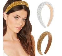 KAYEF cerchietto donna strass, 2 pezzi cerchietto donna gioiello, cerchietti per capelli per donne ragazze regalo di compleanno accessori per capelli sposa