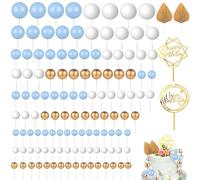 KAYEF decorazioni torte bambina, 142 pezzi decorazione compleanno, decorazione torta matrimonio fai da te, adatta per anniversario di matrimonio baby shower party