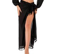KAYEF Donne in tessuto di garza, 1 pezzo donne spiaggia avvolgere garza lungo coperto chiffon, Ladies Beach Dress, Wrap Dress per Bikini Beach