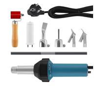 KayEsampra Pistola ad aria calda in plastica, 1500 W, 220 V, pistola ad aria calda, 30 ℃-680 ℃, pistola ad aria calda, per saldatrice in vinile PE PVC con asta di plastica, scooter, ugello