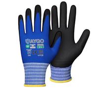 KAYGO Guanti da lavoro per uomo e donna, 3 paia di guanti da lavoro in micro schiuma, rivestiti in nitrile, traspiranti, antiscivolo, leggeri, resistenti all'olio, ideali per il lavoro dell&apos