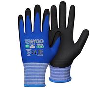 KAYGO Guanti da lavoro per uomo e donna, 3 paia di guanti da lavoro in micro schiuma, rivestiti in nitrile, traspiranti, antiscivolo, leggeri, resistenti all'olio, ideali per il lavoro dell&apos