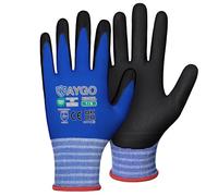 KAYGO Guanti da lavoro per uomo e donna, 3 paia di guanti da lavoro in micro schiuma, rivestiti in nitrile, traspiranti, antiscivolo, leggeri, resistenti all'olio, ideali per il lavoro dell&apos