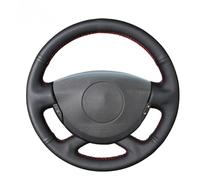 KAYJAE Cucito a mano in pelle nera coprivolante,Per Renault Laguna 2 Vel Satis Espace Trafic 2 2001-2014 Per Nissan Primastar 2009-2015 Traspirante e Antiscivolo Nero