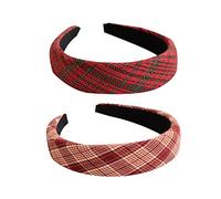 KAYLRE 2 PCS Cerchietti per Capelli Bombatti in Velluto Donna Cerchietti Imbottiti Donna Velluto Felpa Eleganti Vintage Cerchietti Bombati per Decorazione Capelli Donna Ragazza