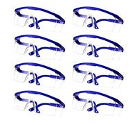KAYLRE 8 PCS Occhiali di sicurezza, occhiali protettivi trasparenti di protezione, occhiali di protezione di sicurezza, occhiali di sicurezza per bambini Nerf Gun Battles(blu)