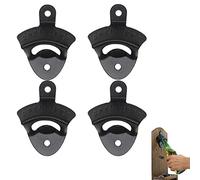 KAYLRE Apribottiglie da Muro, 4 Pezzi Apri Bottiglie da Muro per Birra, Cavatappi da Muro con 16 Viti, Apri Birra con Montaggio a Parete, Vintage Cavatappi da Parete per Bar, Ristoranti, Cucine